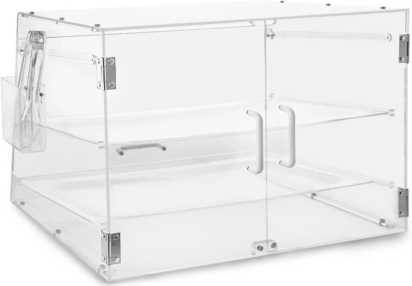 3 tray commercial countertop bakery display case 21 x 173 x 14 acrylic pastry display case with serving tong bread displ 2