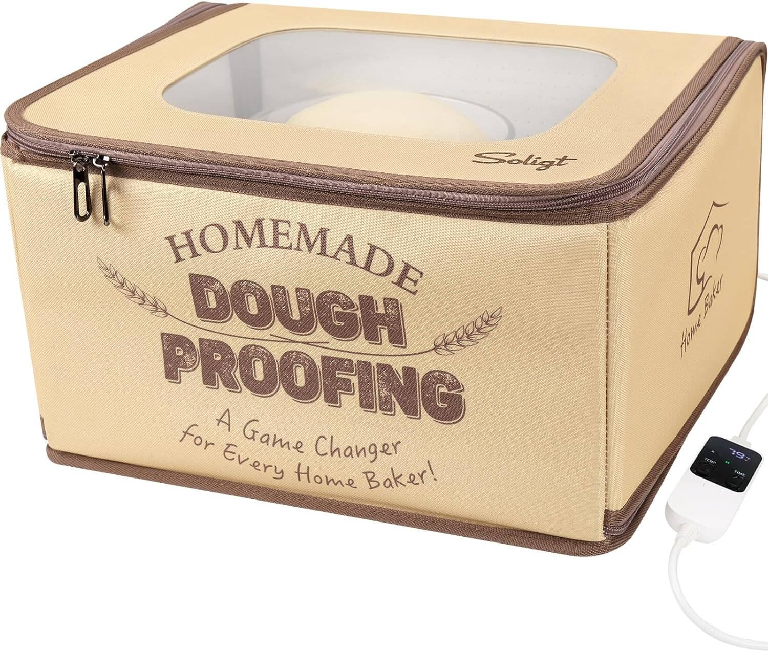 soligt homemade sourdough proofing boxfoldable clothing zippered closure bread proofer for dough and yogurt fermentation