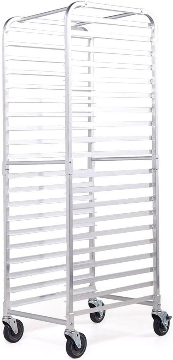 sandinrayli bakery rack 20 tier commercial kitchen bun pan sheet aluminum pan rack